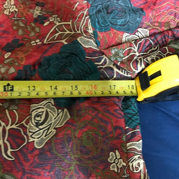 Asian Style Floral Jacket Size M/L /Oriental /Bohemian Brocade Button - Picture 10 of 12